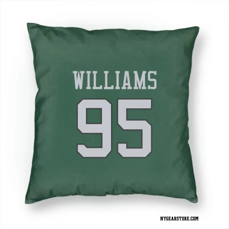 Green New York Jets  Quinnen Williams  Pillow Cover (18 X 18)