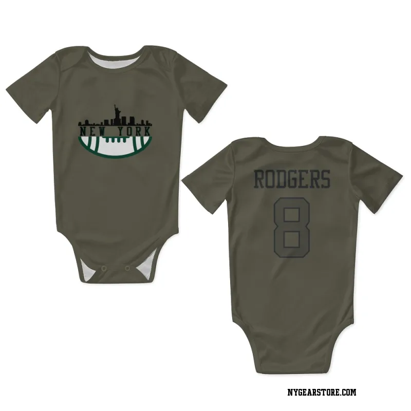 Olive New York Jets  Aaron Rodgers  Newborn & Infant Bodysuit